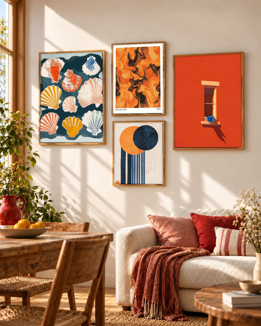 Set de 4 cuadros decorativos que combinan