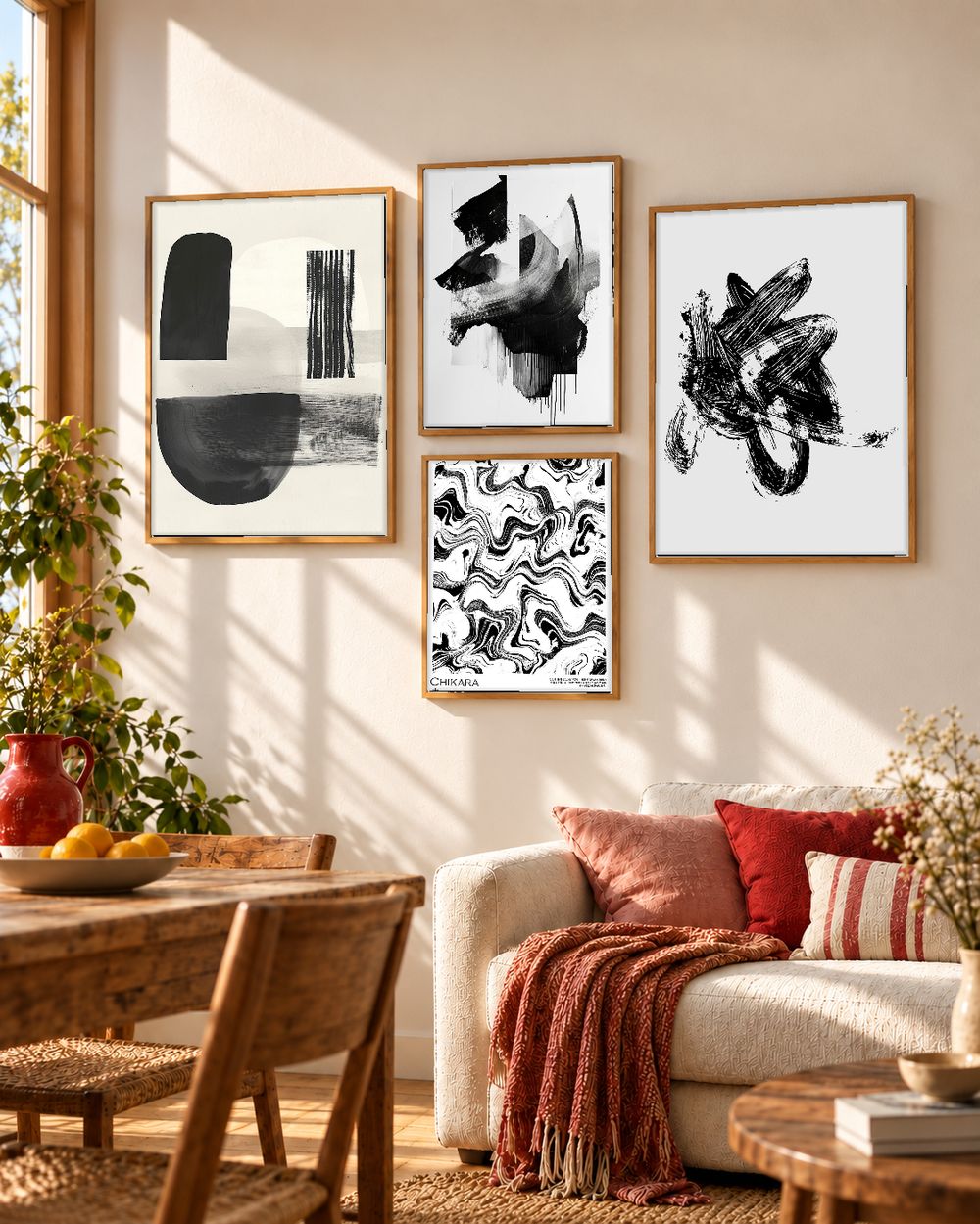 Set de 4 cuadros decorativos que combinan