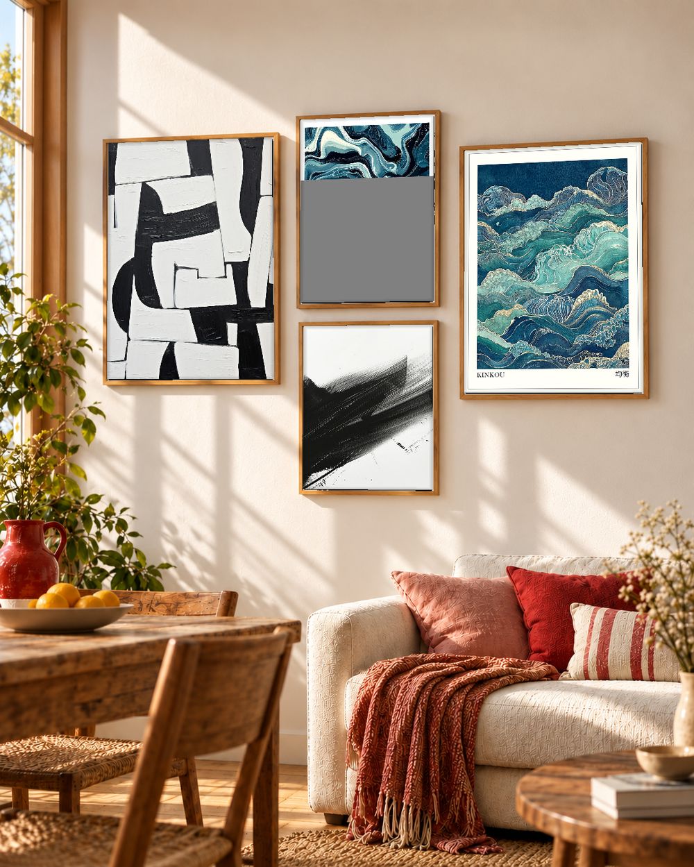Set de 4 cuadros decorativos que combinan