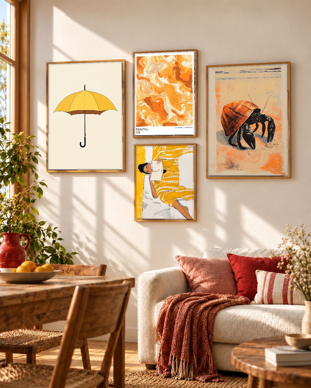 Set de 4 cuadros decorativos que combinan