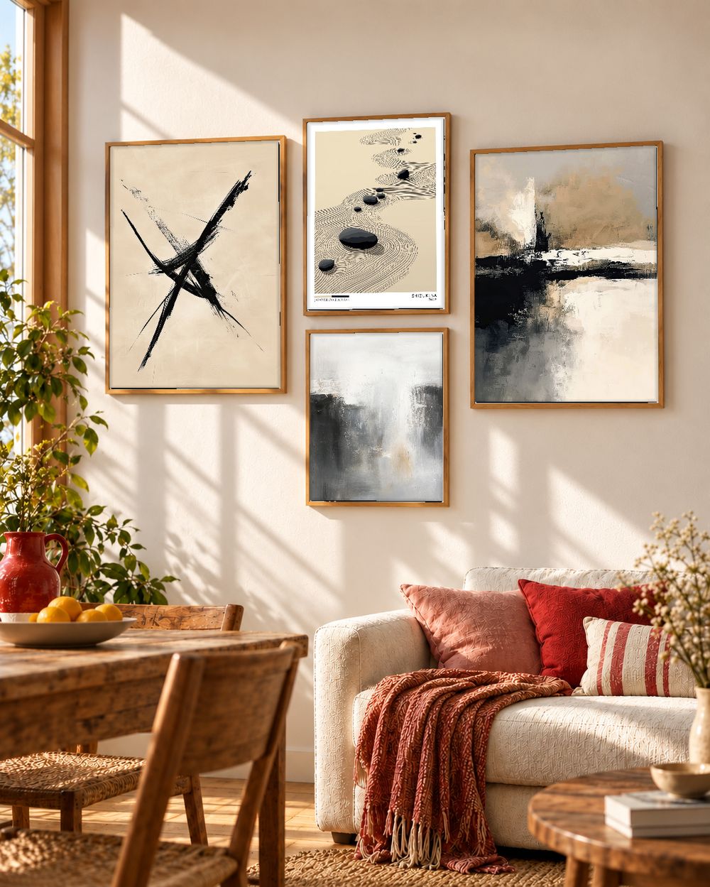 Set de 4 cuadros decorativos que combinan