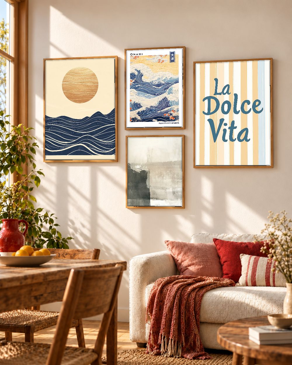 Set de 4 cuadros decorativos que combinan