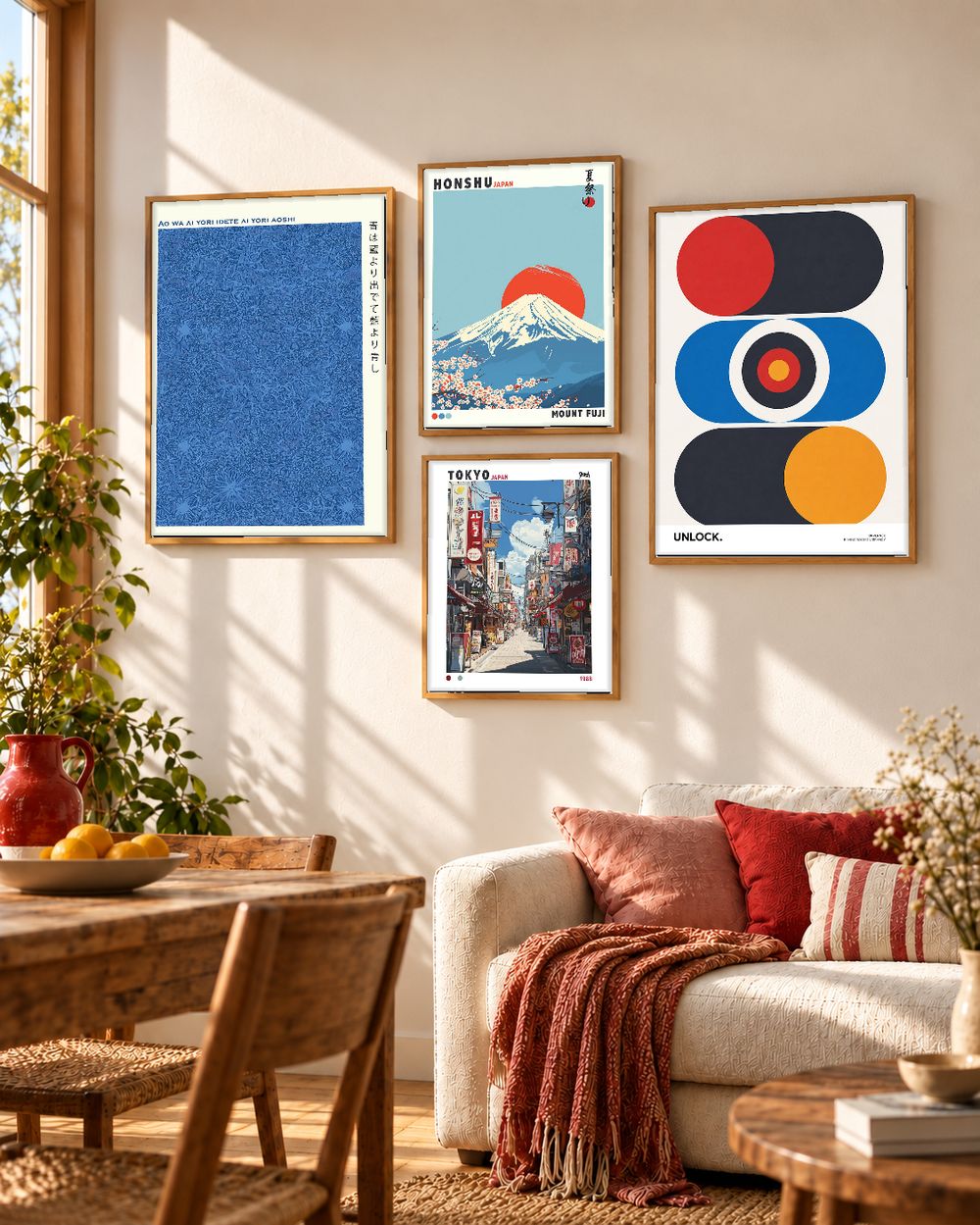 Set de 4 cuadros decorativos que combinan