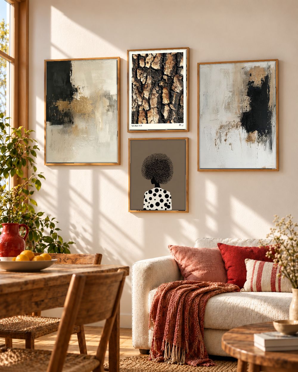 Set de 4 cuadros decorativos que combinan