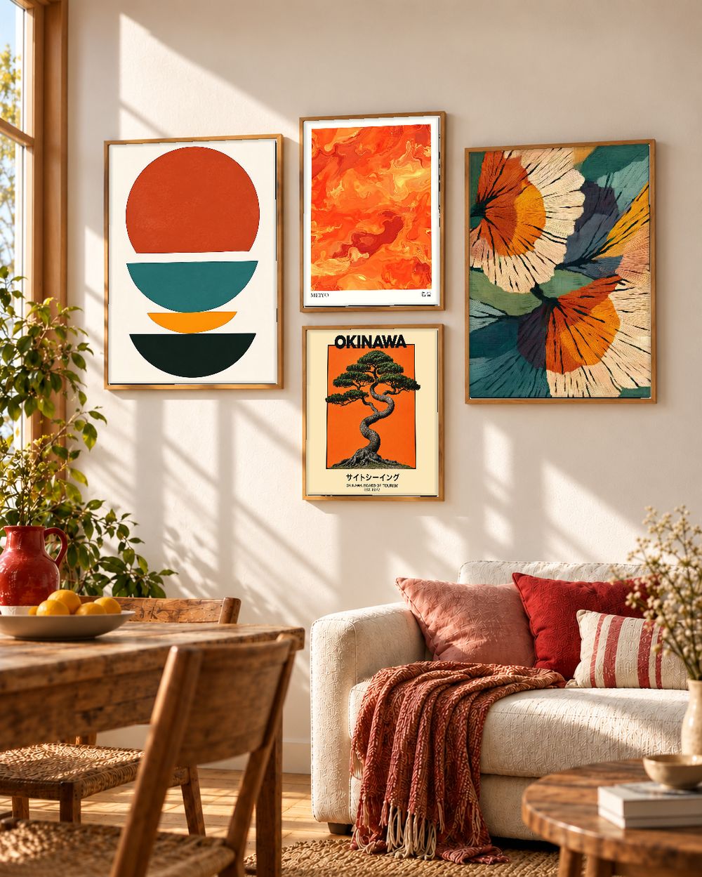 Set de 4 cuadros decorativos que combinan