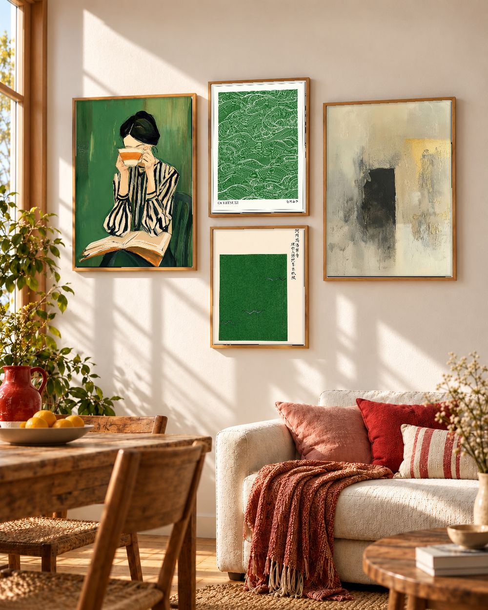 Set de 4 cuadros decorativos que combinan