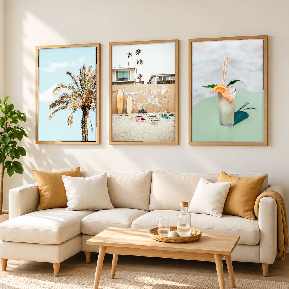 Set de 3 cuadros decorativos que combinan