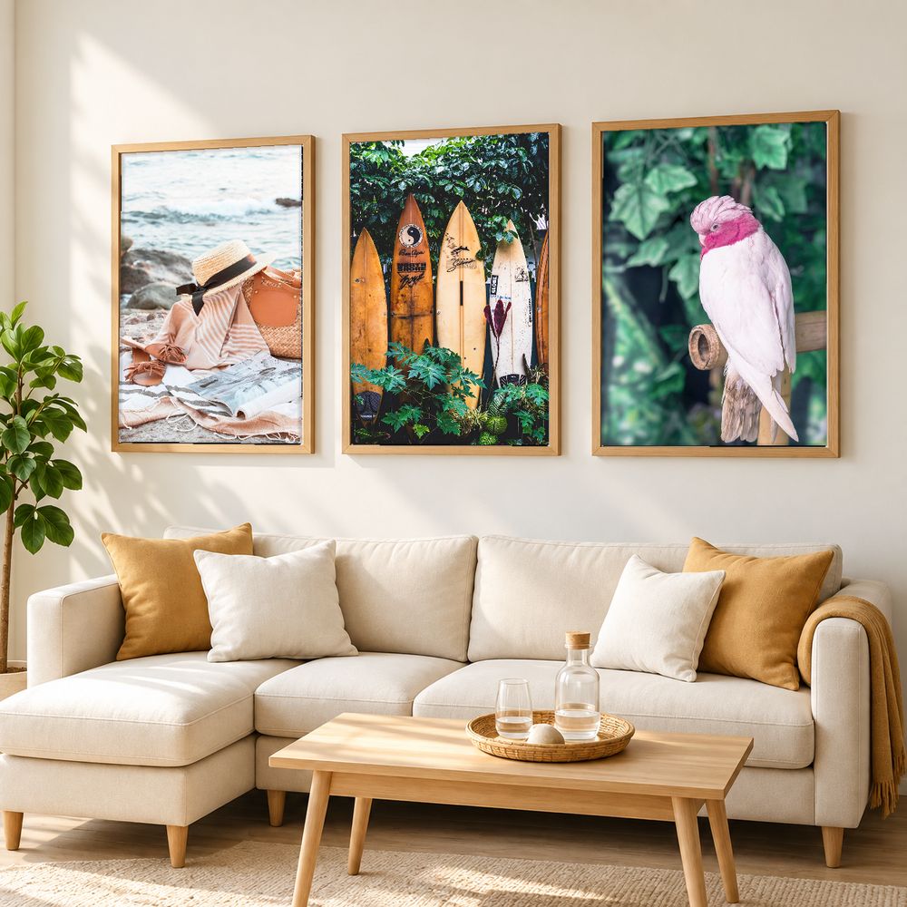 Set de 3 cuadros decorativos que combinan