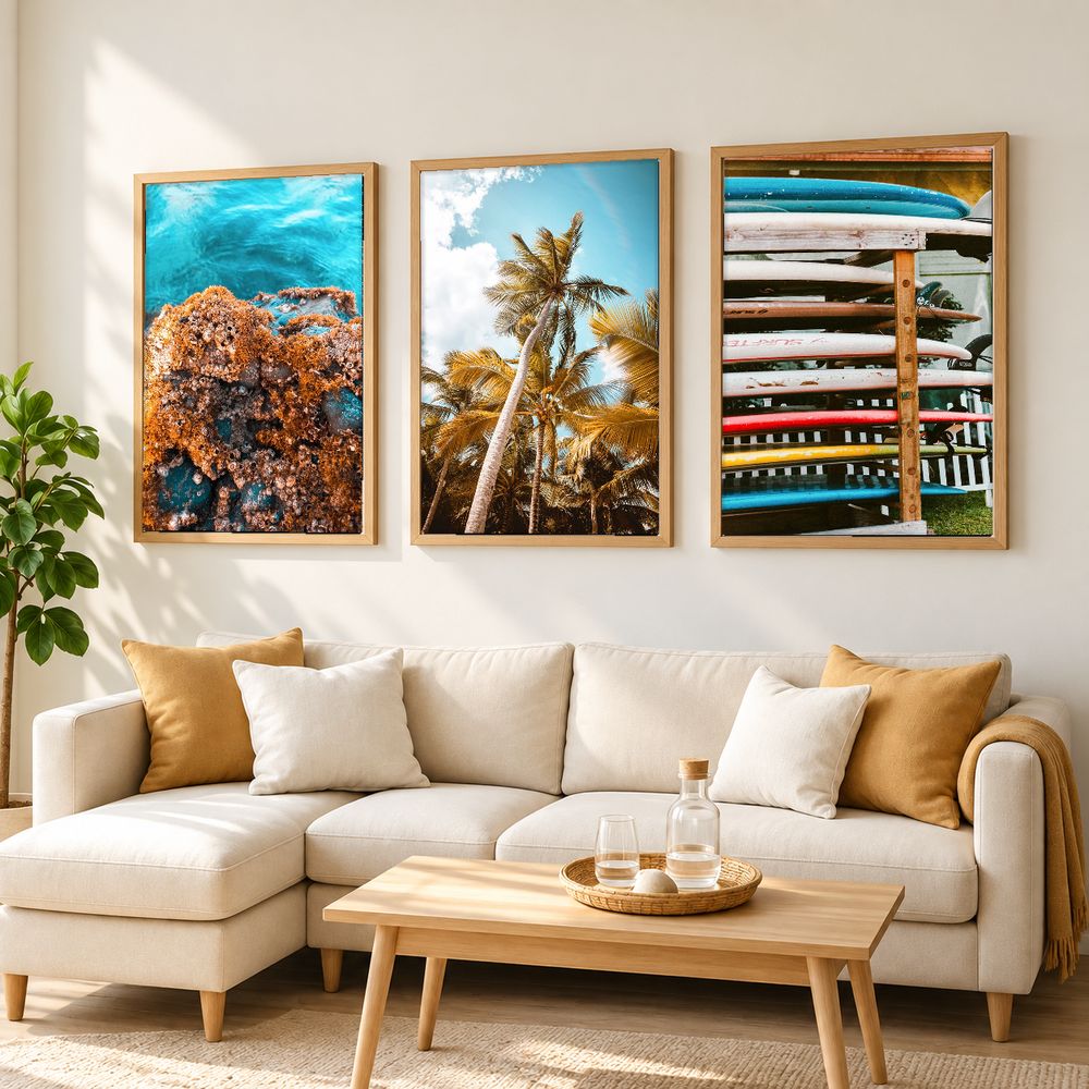 Set de 3 cuadros decorativos que combinan