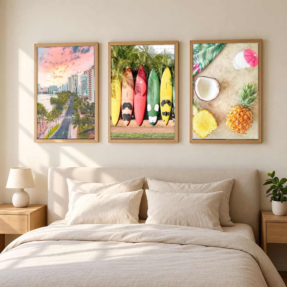 Set de 3 cuadros decorativos que combinan