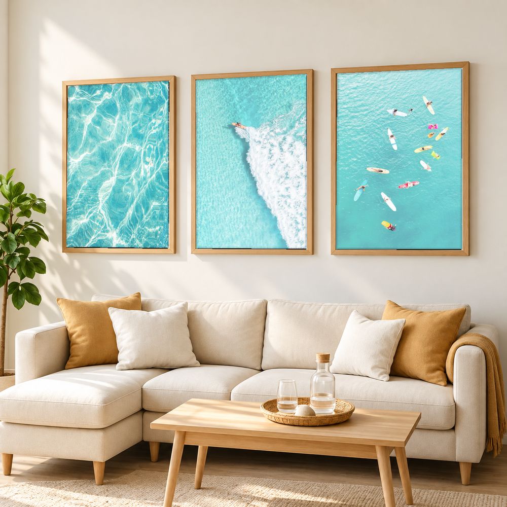 Set de 3 cuadros decorativos que combinan