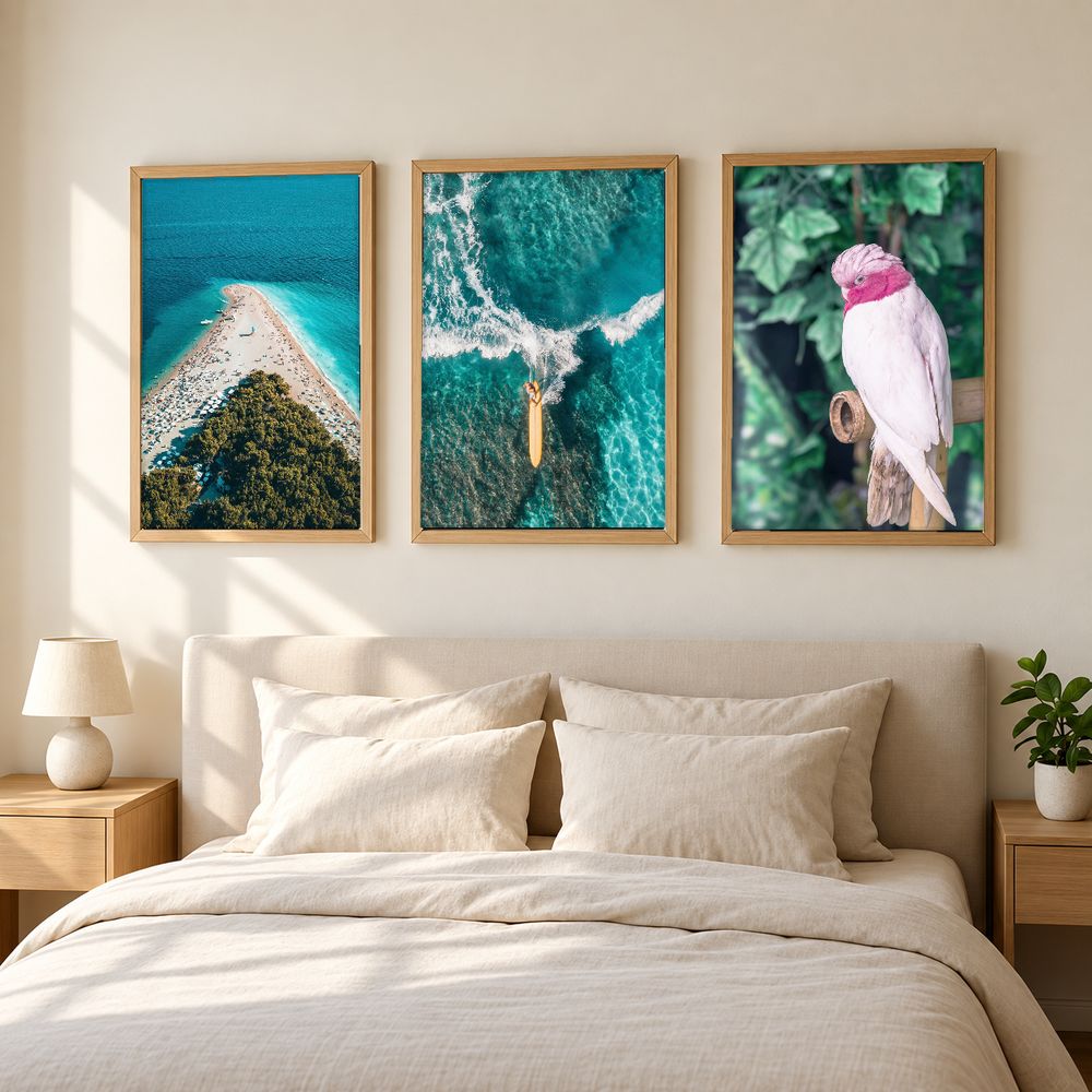 Set de 3 cuadros decorativos que combinan