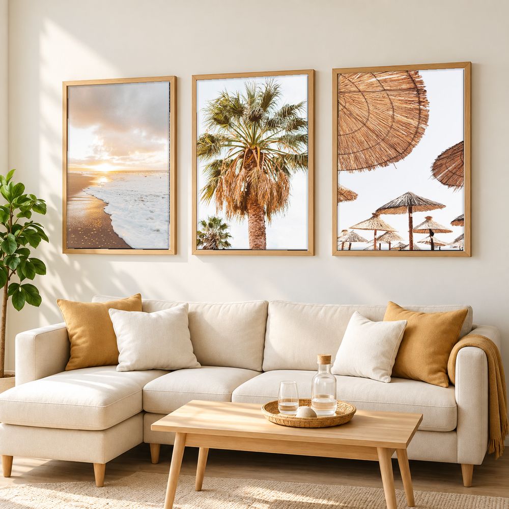 Set de 3 cuadros decorativos que combinan