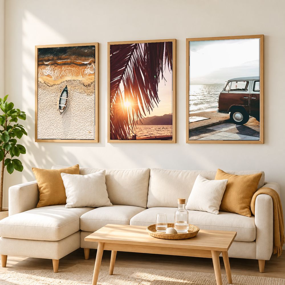 Set de 3 cuadros decorativos que combinan