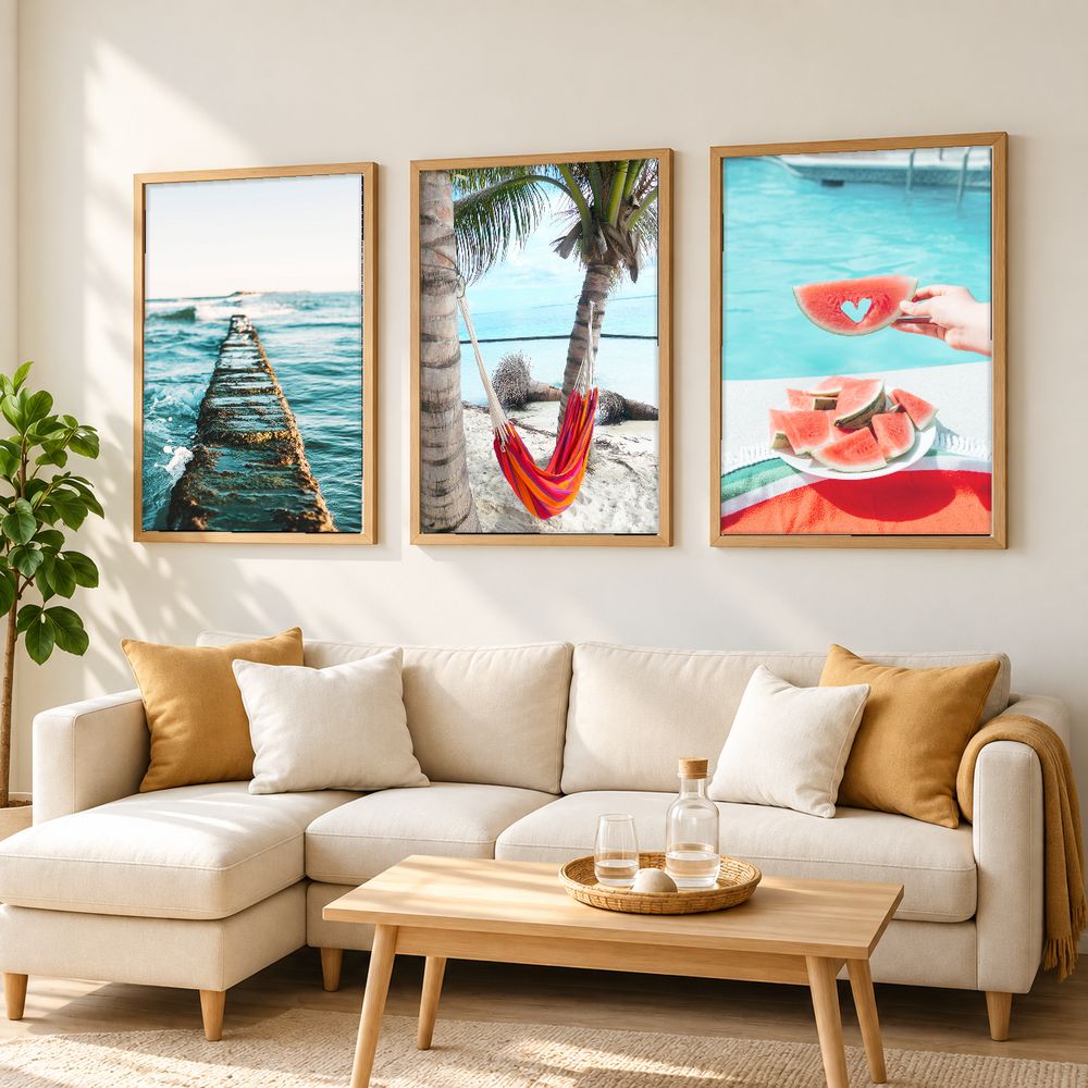 Set de 3 cuadros decorativos que combinan