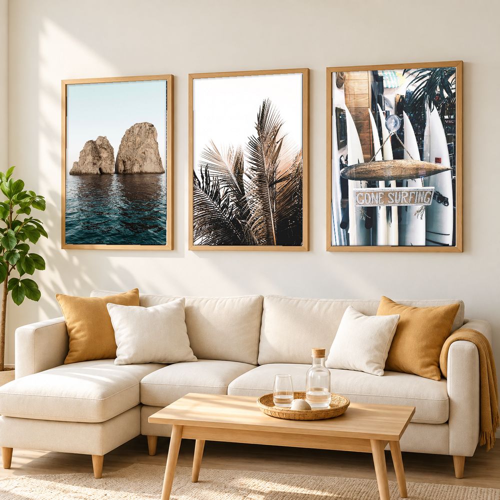 Set de 3 cuadros decorativos que combinan