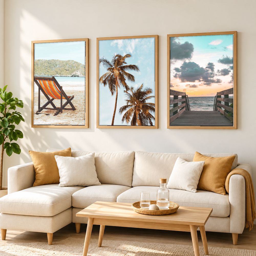 Set de 3 cuadros decorativos que combinan