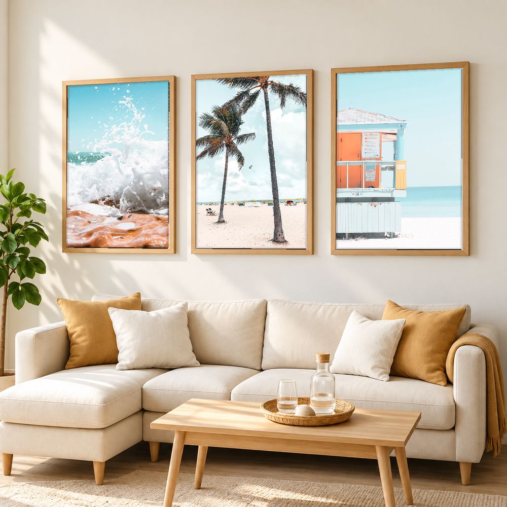 Set de 3 cuadros decorativos que combinan