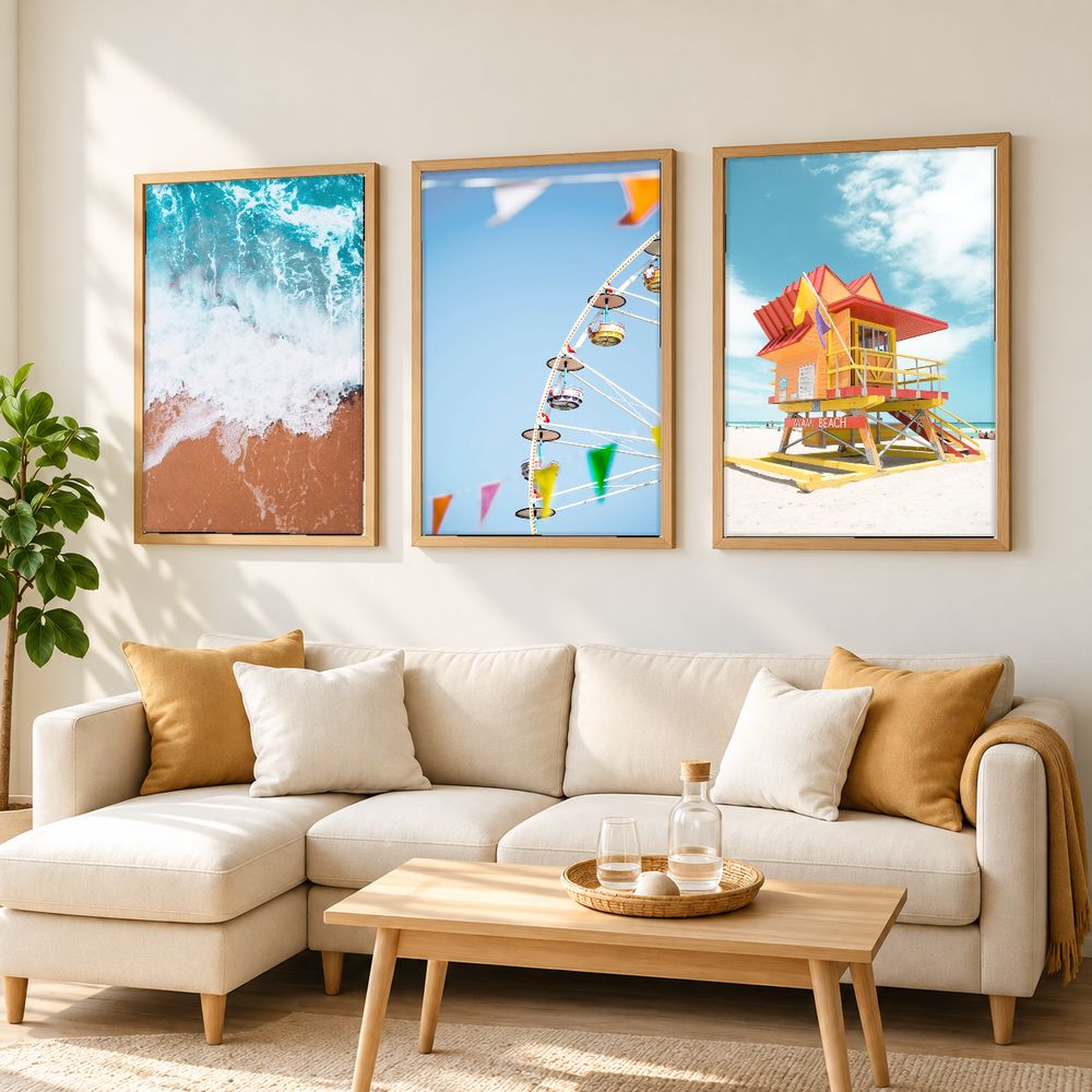 Set de 3 cuadros decorativos que combinan