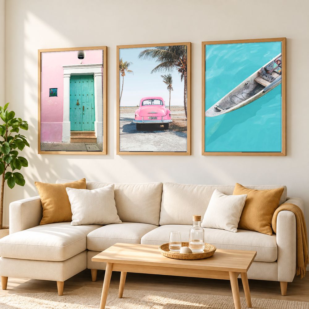 Set de 3 cuadros decorativos que combinan