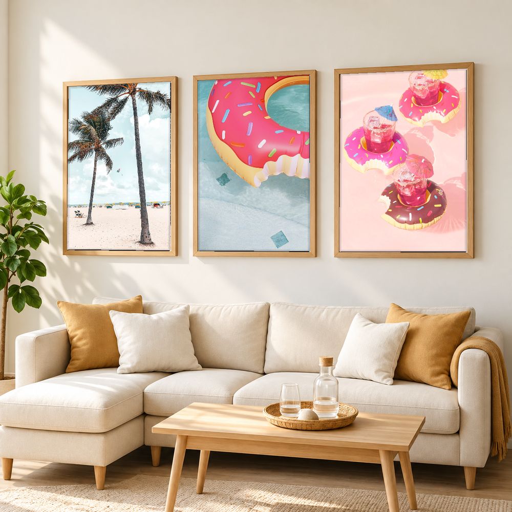 Set de 3 cuadros decorativos que combinan