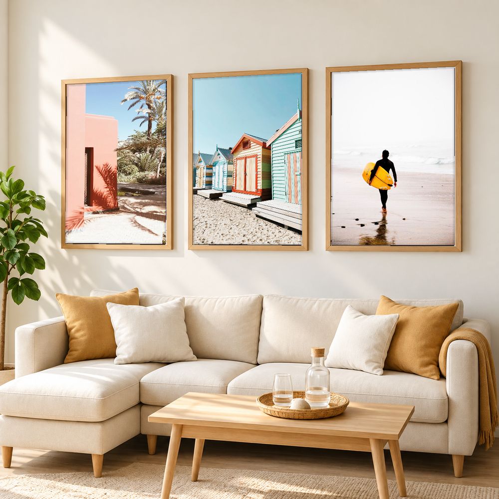 Set de 3 cuadros decorativos que combinan