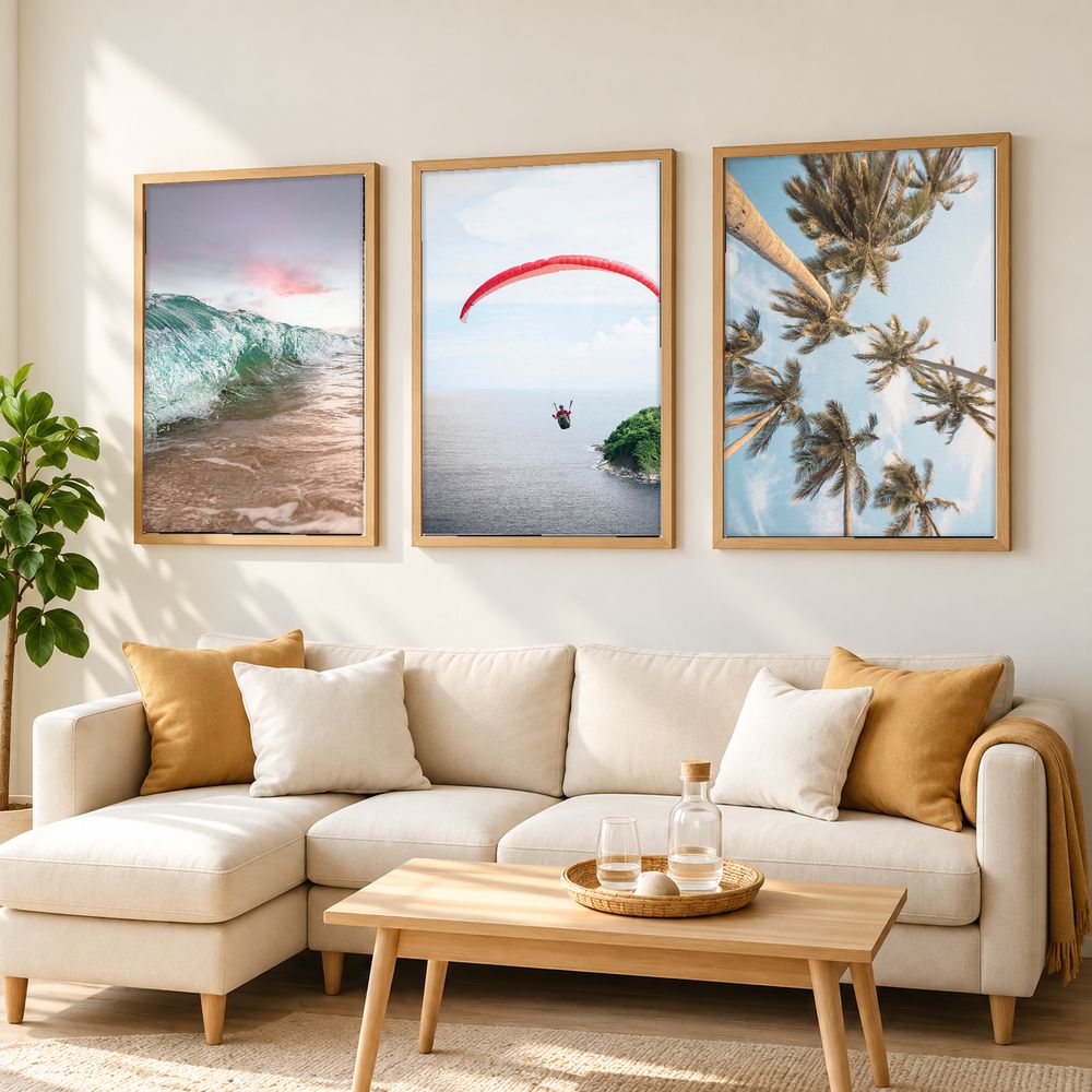 Set de 3 cuadros decorativos que combinan