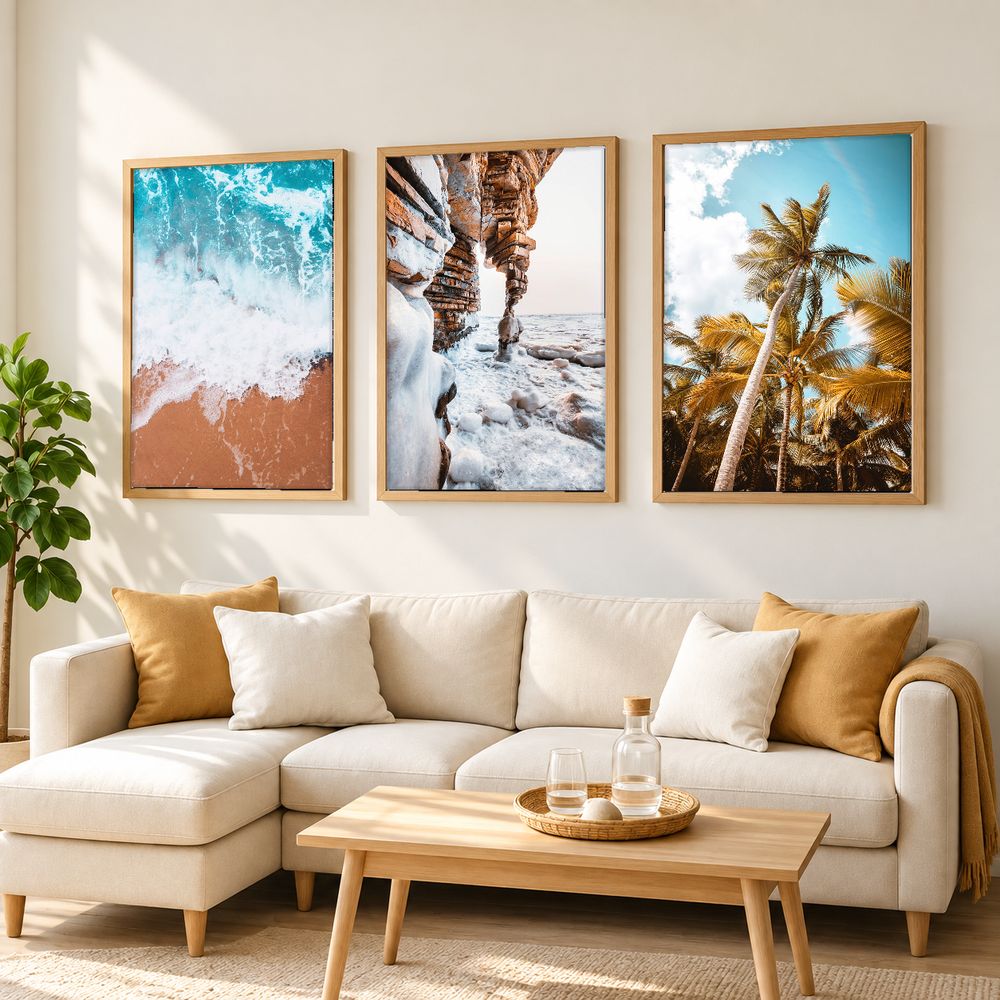 Set de 3 cuadros decorativos que combinan
