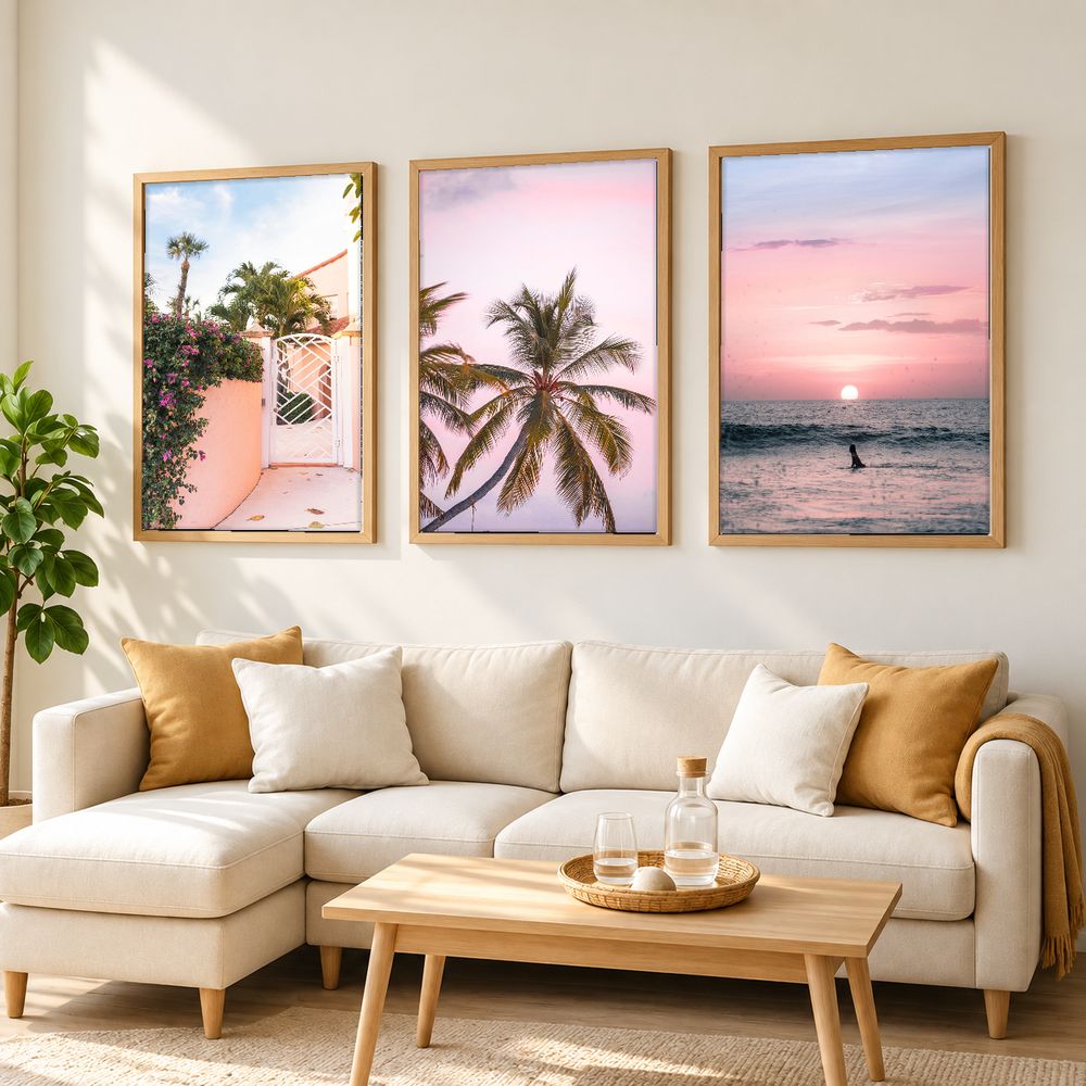 Set de 3 cuadros decorativos que combinan