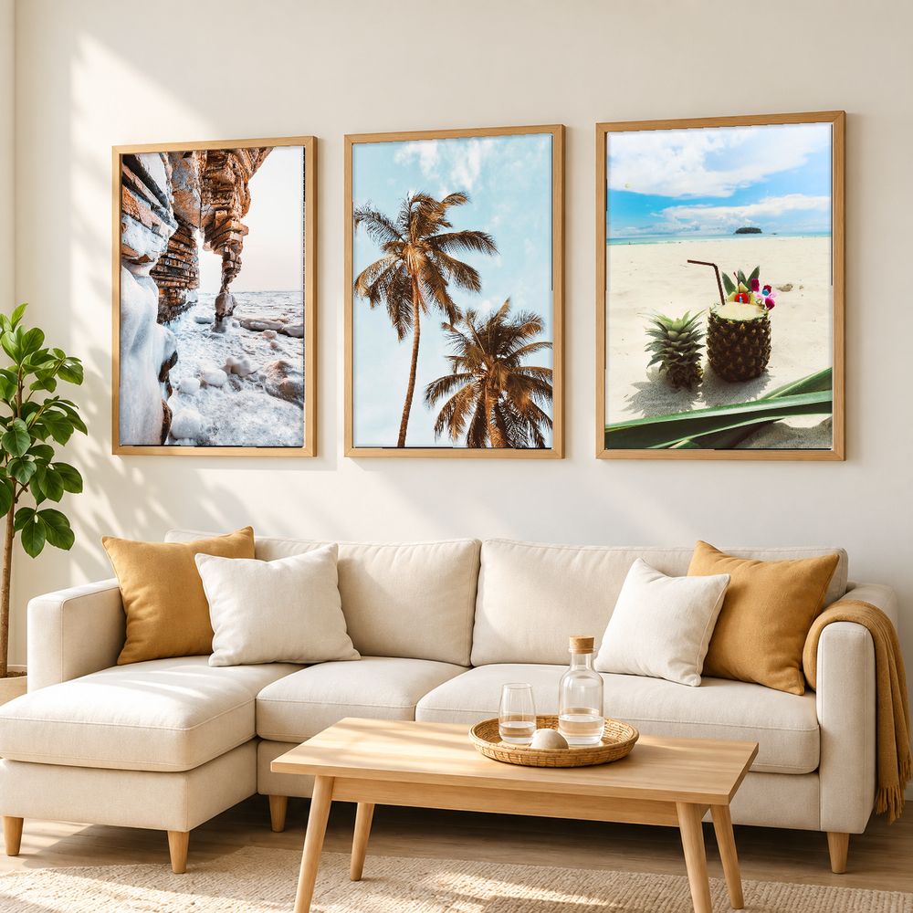 Set de 3 cuadros decorativos que combinan