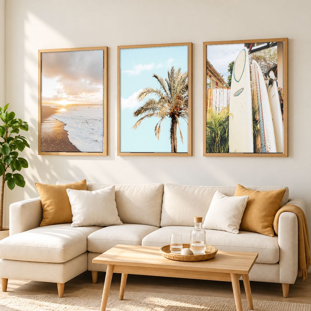 Set de 3 cuadros decorativos que combinan