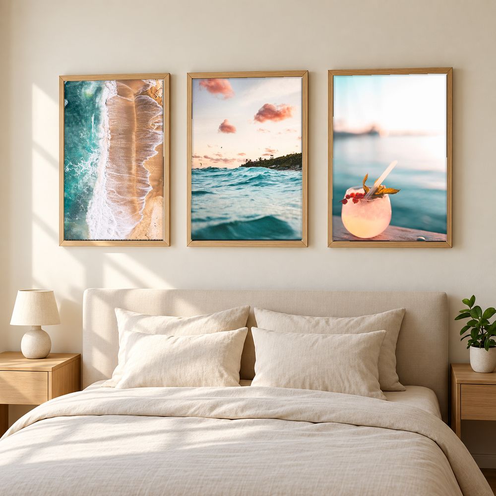 Set de 3 cuadros decorativos que combinan