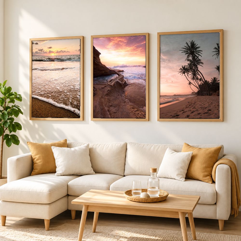 Set de 3 cuadros decorativos que combinan