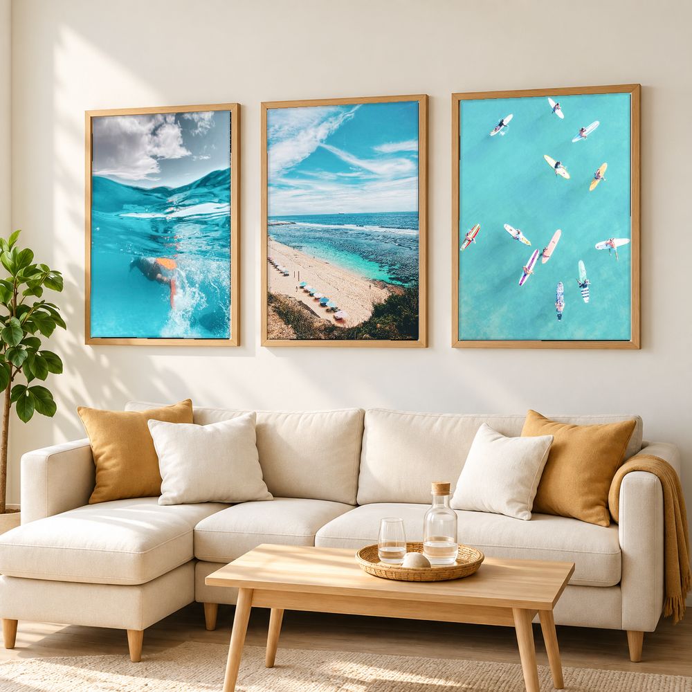 Set de 3 cuadros decorativos que combinan