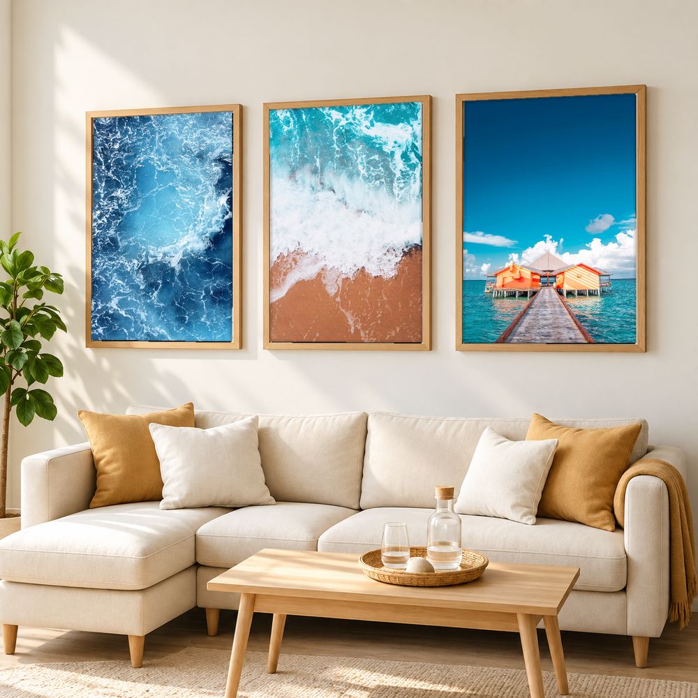 Set de 3 cuadros decorativos que combinan