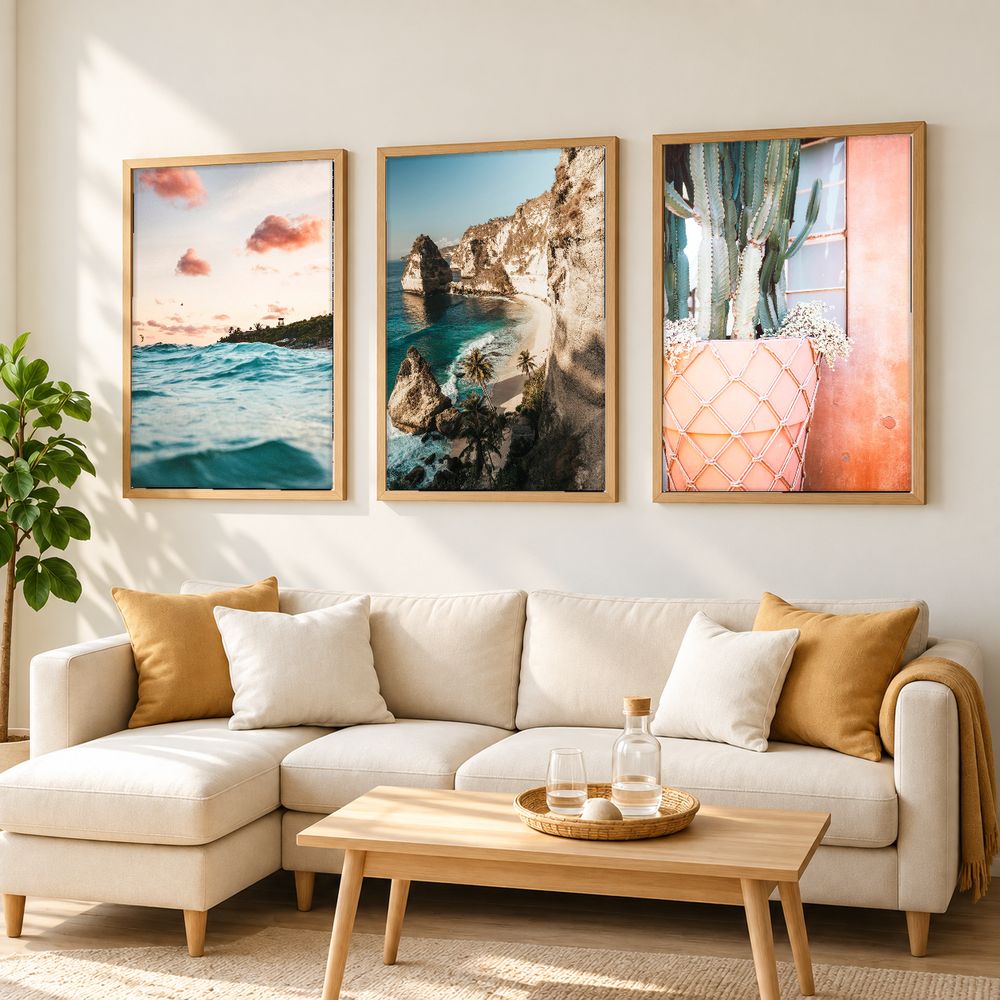 Set de 3 cuadros decorativos que combinan