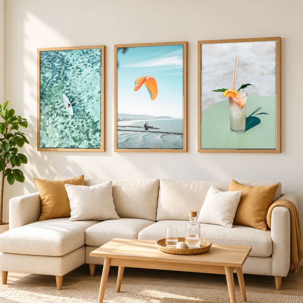 Set de 3 cuadros decorativos que combinan