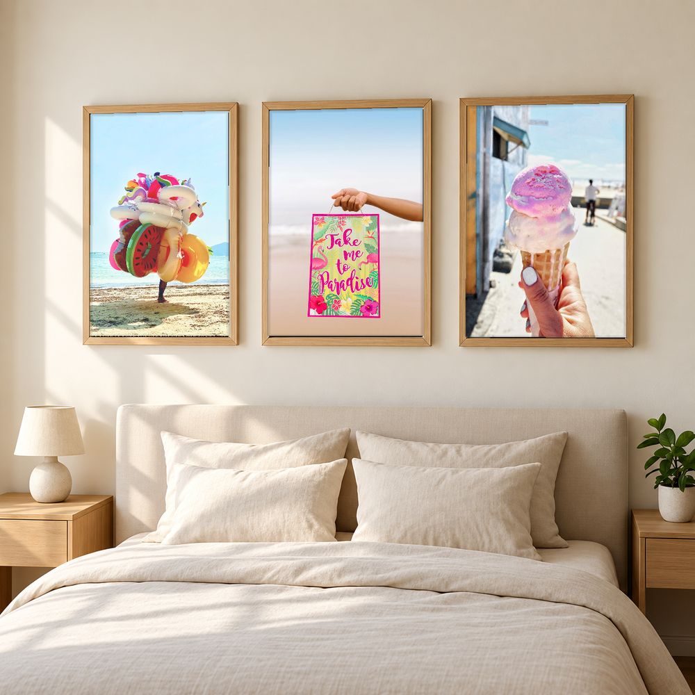 Set de 3 cuadros decorativos que combinan
