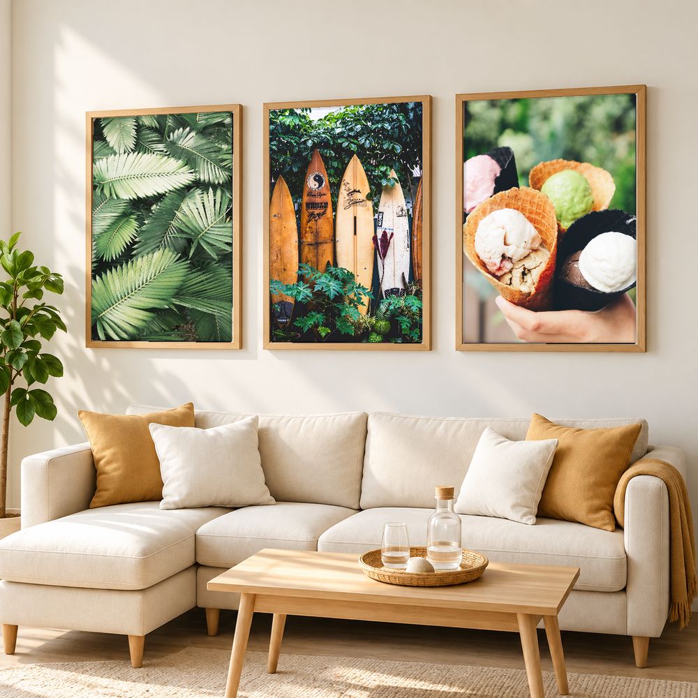 Set de 3 cuadros decorativos que combinan