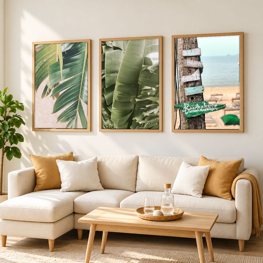 Set de 3 cuadros decorativos que combinan
