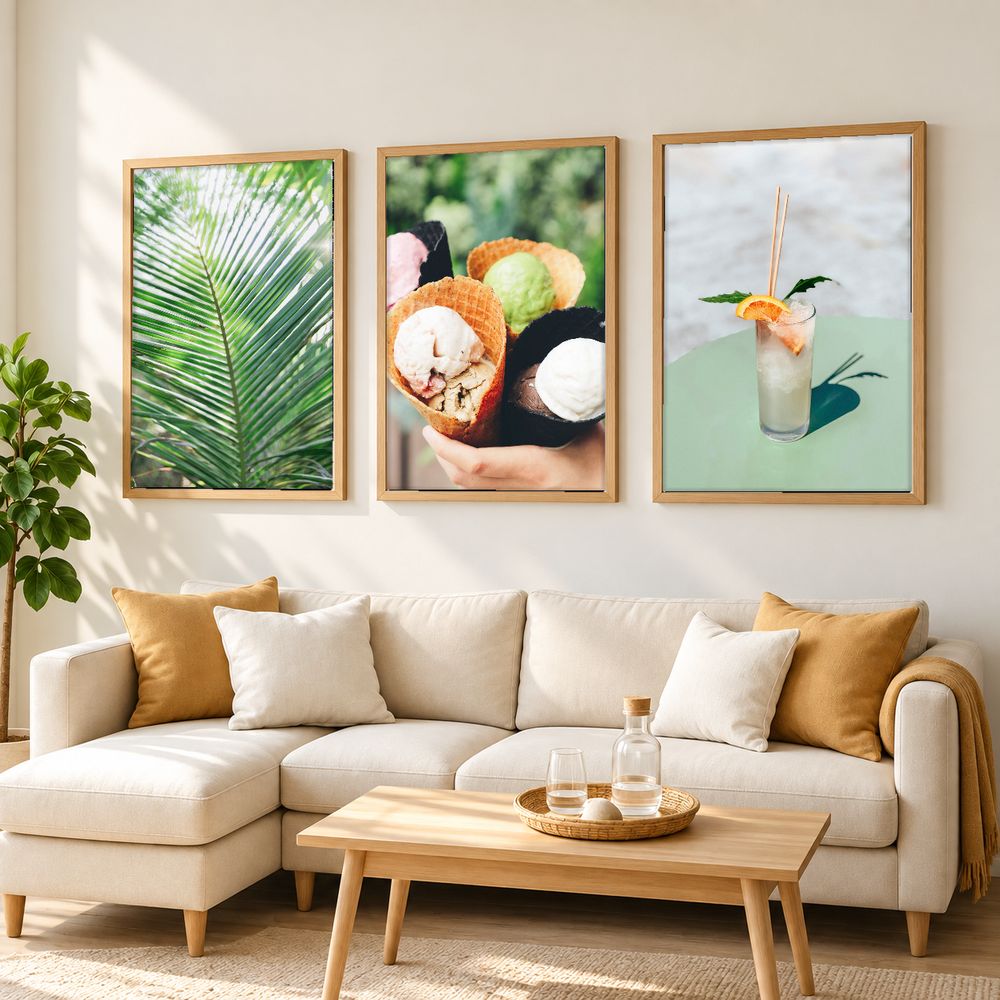 Set de 3 cuadros decorativos que combinan