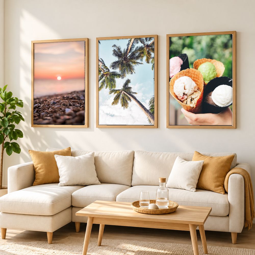 Set de 3 cuadros decorativos que combinan