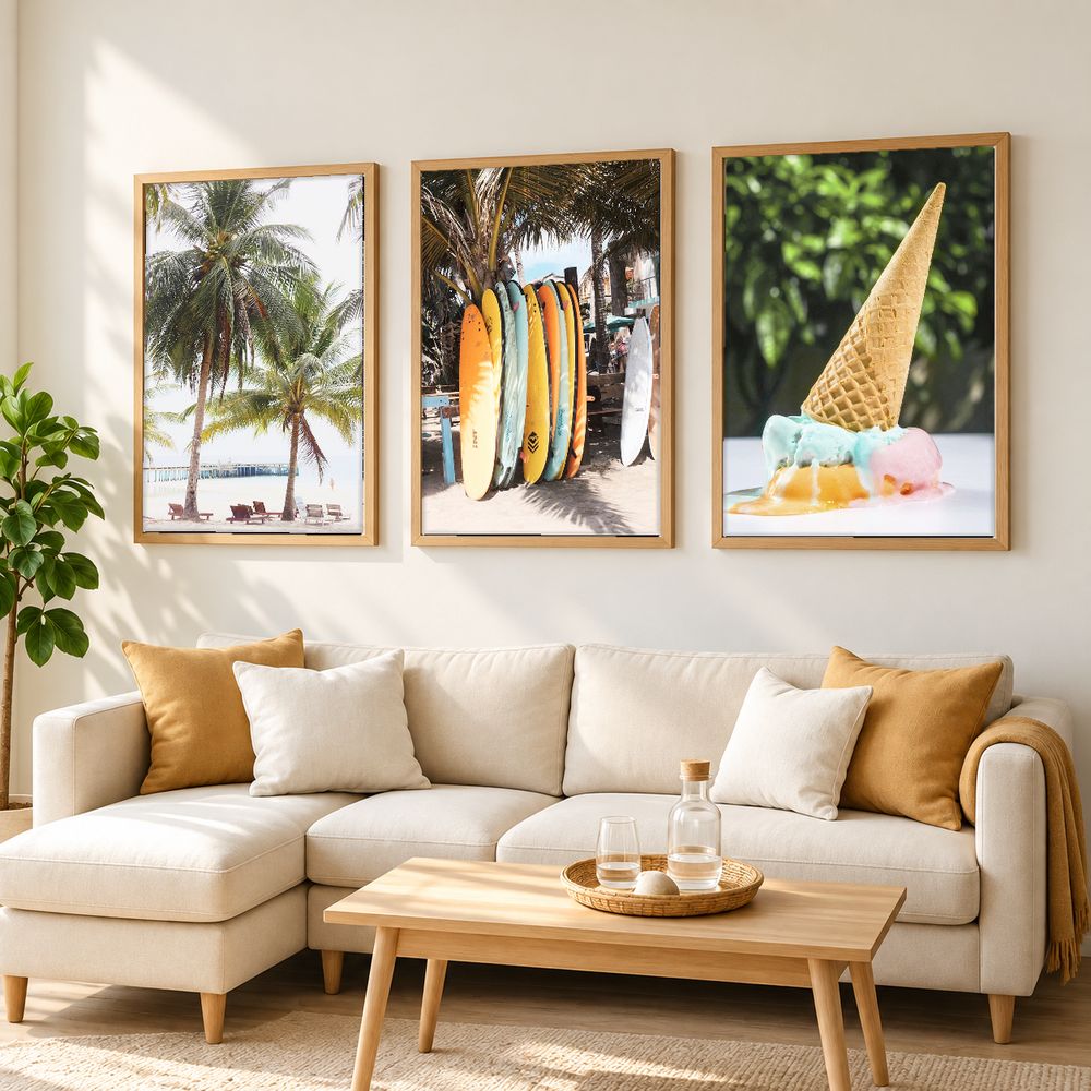 Set de 3 cuadros decorativos que combinan