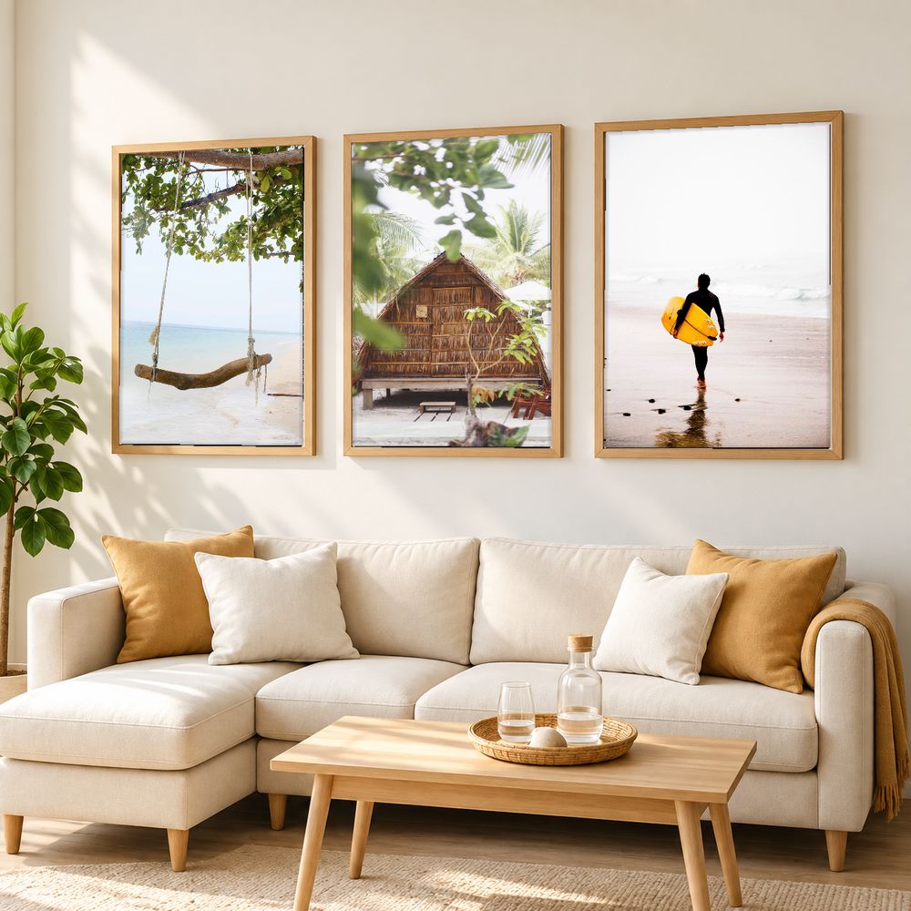Set de 3 cuadros decorativos que combinan