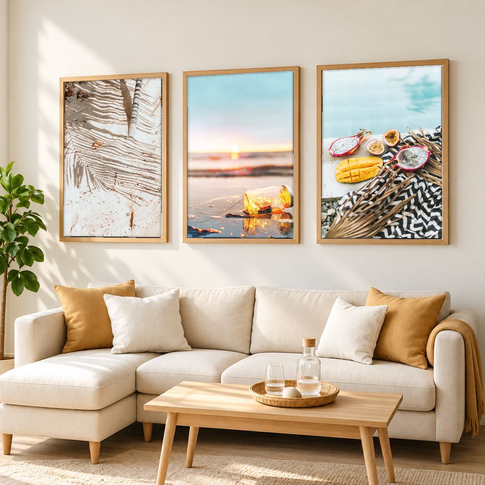 Set de 3 cuadros decorativos que combinan