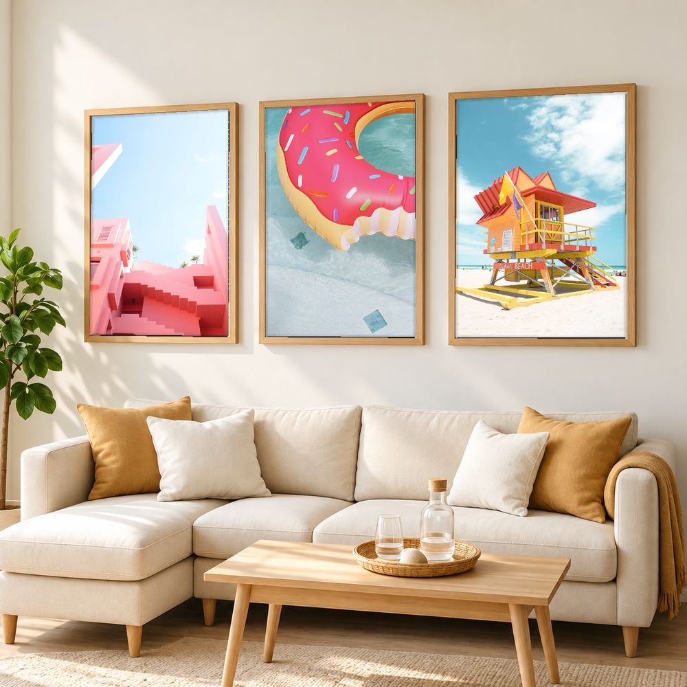 Set de 3 cuadros decorativos que combinan
