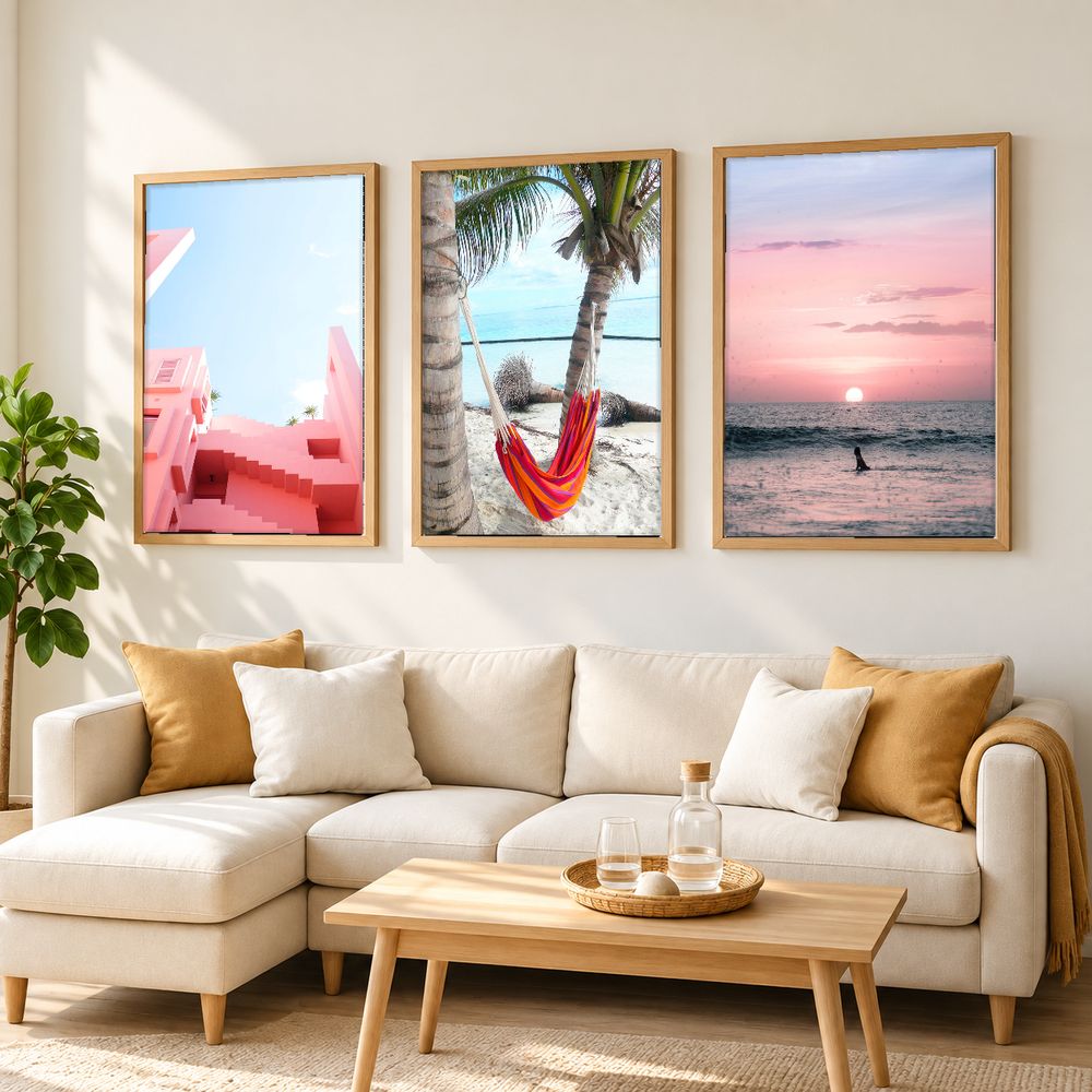 Set de 3 cuadros decorativos que combinan