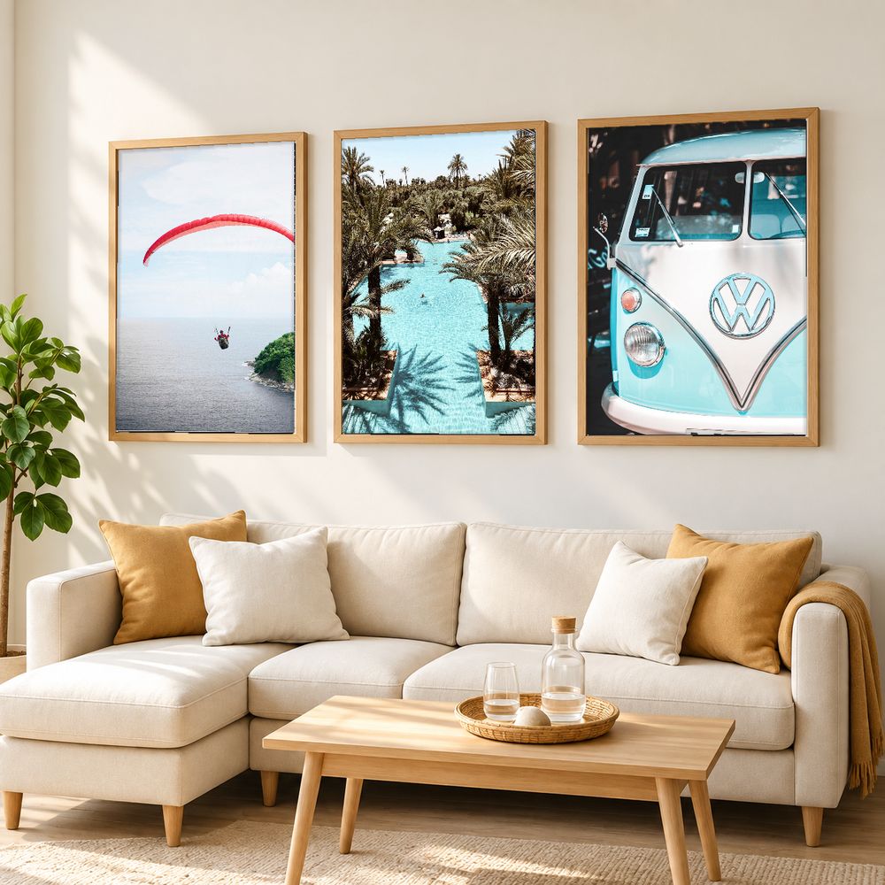 Set de 3 cuadros decorativos que combinan