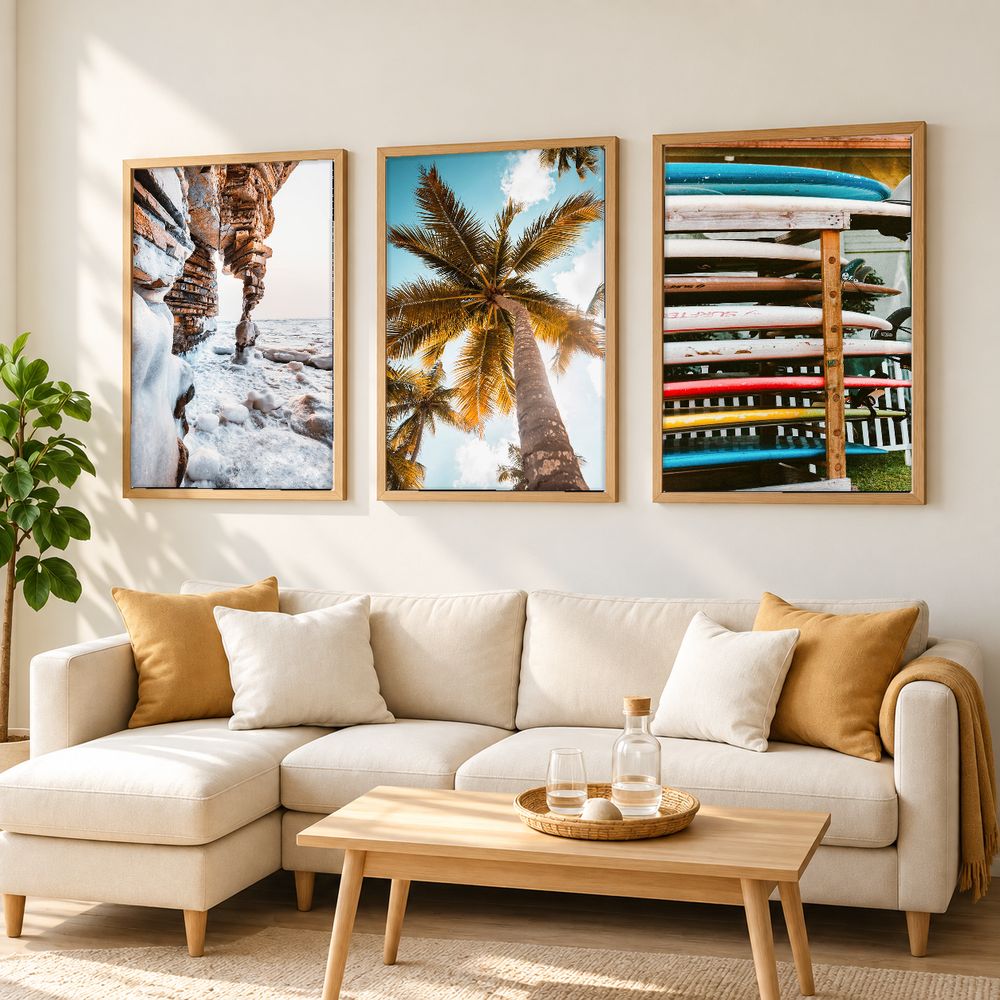 Set de 3 cuadros decorativos que combinan