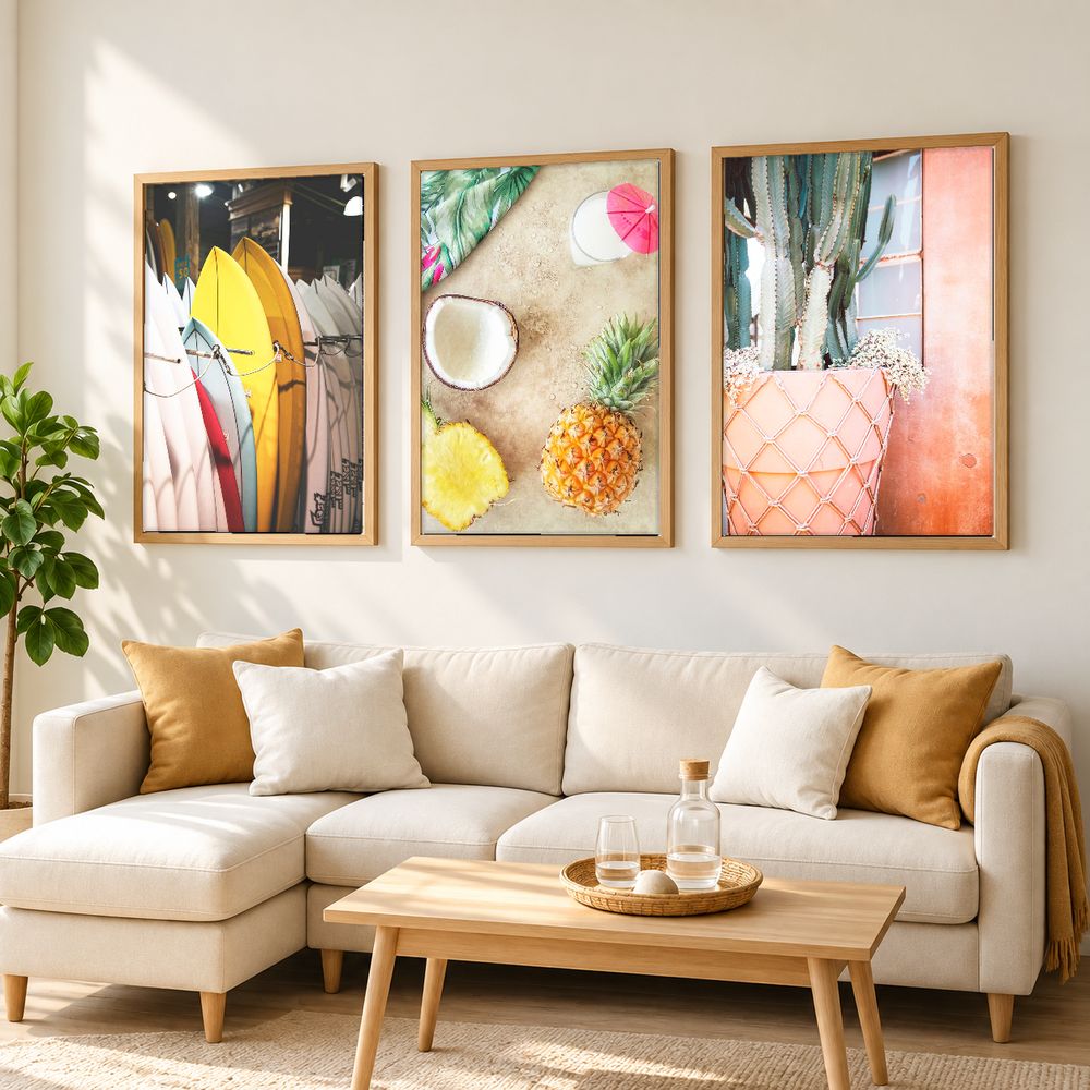 Set de 3 cuadros decorativos que combinan